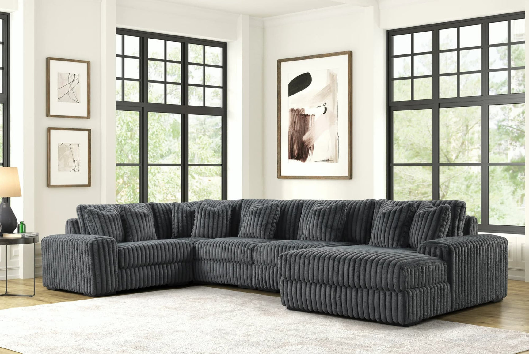 Seasons Charcoal 5-Piece Sectional