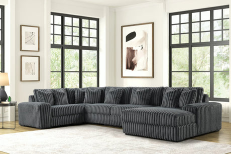 Seasons Charcoal 5-Piece Sectional