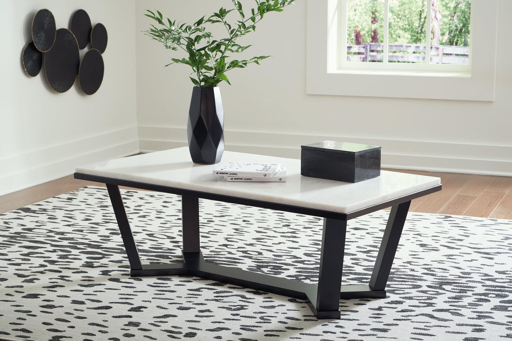 Fostead White/espresso Coffee Table - Ella Furniture