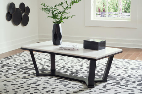 Fostead White/espresso Coffee Table - Ella Furniture