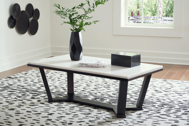 Fostead White/espresso Coffee Table - Ella Furniture