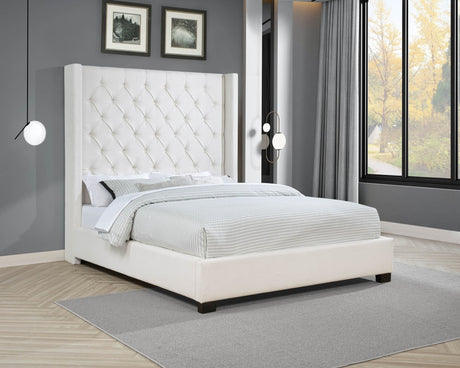 Henri Ivory 6Ft Upholstered Tufted Queen Bed