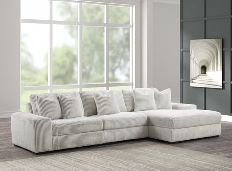 Sunday Grayish Beige 3-Piece Sectional