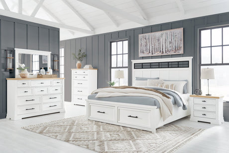 Ashbryn White Storage Platform Bedroom Set