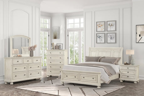 Magnolia Cream Storage Sleigh Bedroom Set