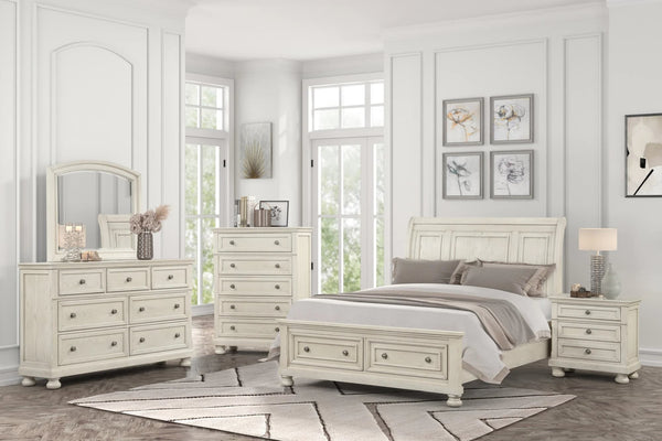 Magnolia Cream Storage Sleigh Bedroom Set