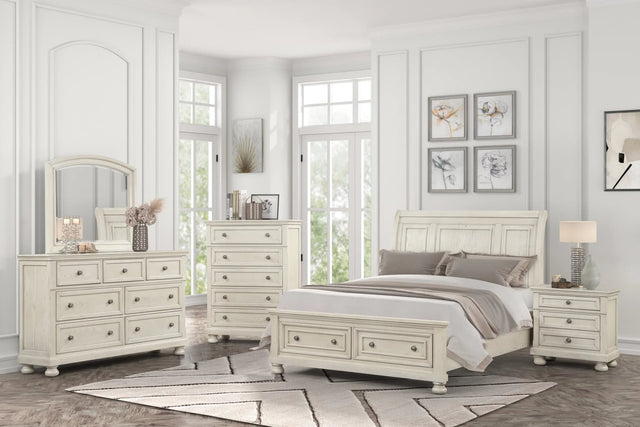 Magnolia Cream Storage Sleigh Bedroom Set