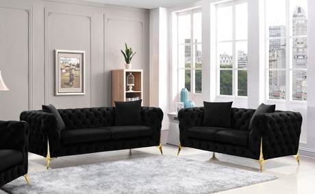 Star Black 2-Piece Living Room Set