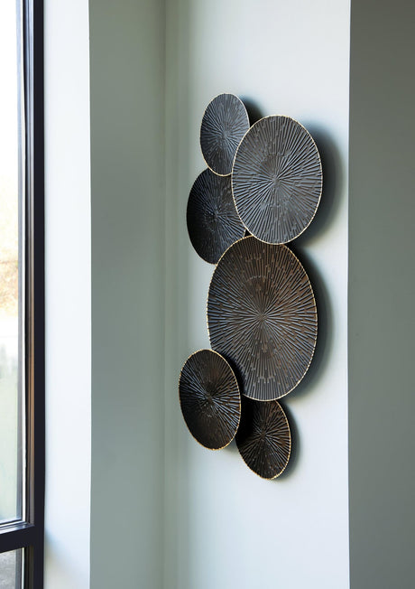 Rhetlen Black/gold Finish Wall Decor - Ella Furniture