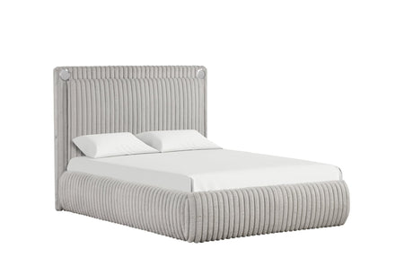 Diana Gray Platform Queen Bed