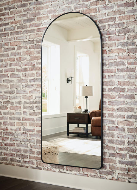 Sethall Black Floor Mirror - Ella Furniture