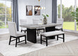 Sebastian Light Gray Black Rectangular Dining Room Set