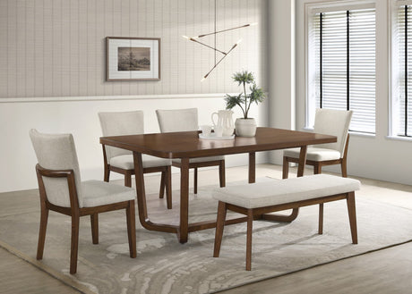 Salerno Brown Rectangular Dining Room Set