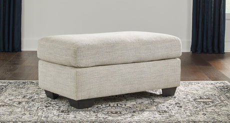 Vayda Pebble Chenille Ottoman - Ella Furniture