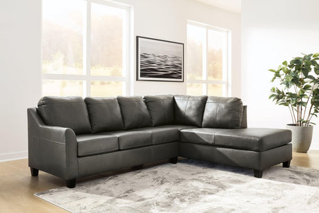 Valderno Fog 2-Piece Sectional With Chaise - Ella Furniture