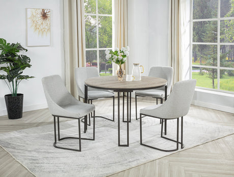 Verano Light Gray Round Dining Room Set