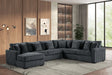 Solana Charcoal Fabric Sectional
