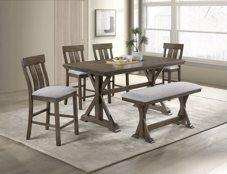 Lloyd Dark Gray Rectangular Counter Height Set