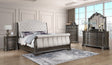Sheffield Gray Upholstered Sleigh Bedroom Set