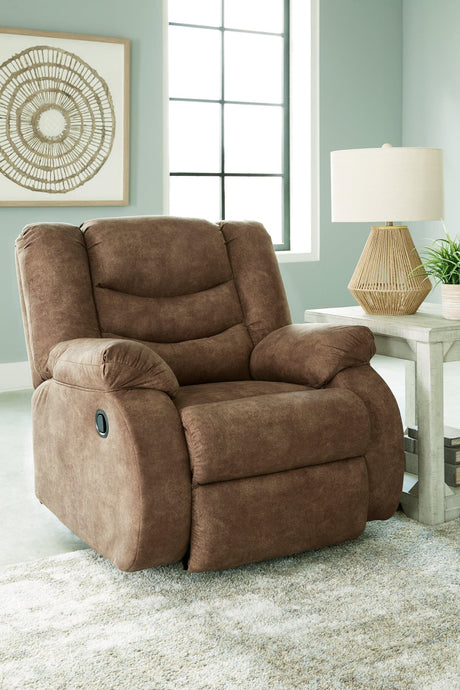 Partymate Brindle Faux Leather Recliner - Ella Furniture