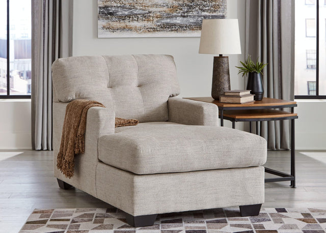 Mahoney Pebble Chenille Chaise - Ella Furniture
