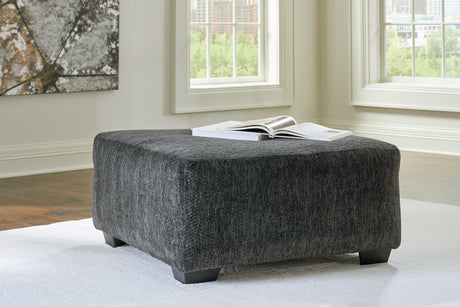 Biddeford Shadow Velvet Oversized Accent Ottoman - Ella Furniture