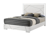 Ayla White LED Panel Queen Bed