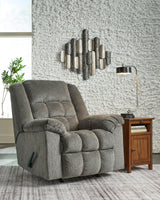 Kegler Putty Chenille Recliner - Ella Furniture