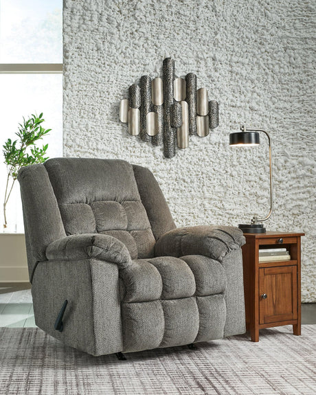 Kegler Putty Chenille Recliner - Ella Furniture