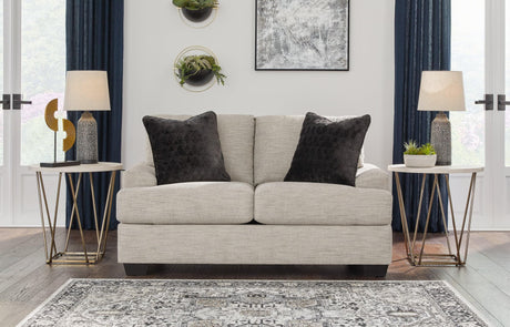 Vayda Pebble Chenille Loveseat - Ella Furniture