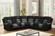 Jordon Black Reclining Sectional
