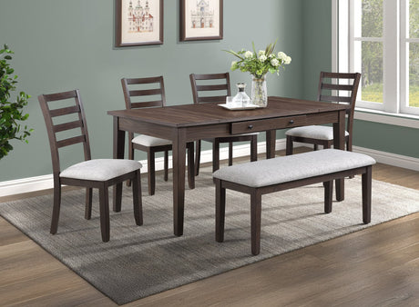 Wagner Dark Brown Storage Rectangular Dining Room Set