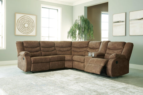 Partymate Brindle 2-Piece Reclining Sectional - Ella Furniture
