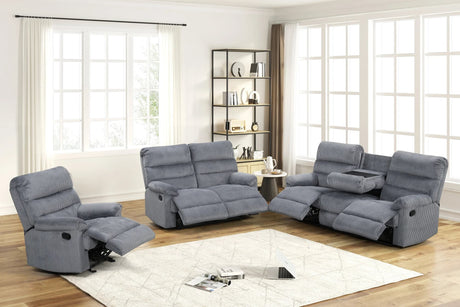 Albert Gray Fabric 3-Piece Reclining Set