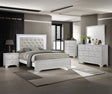 Lyssa Oat Frost LED Upholstered Tufted Panel Bedroom Set