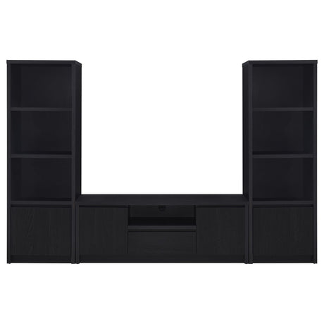 Winfield 3-piece Entertainment Center 60-inch TV Stand Black