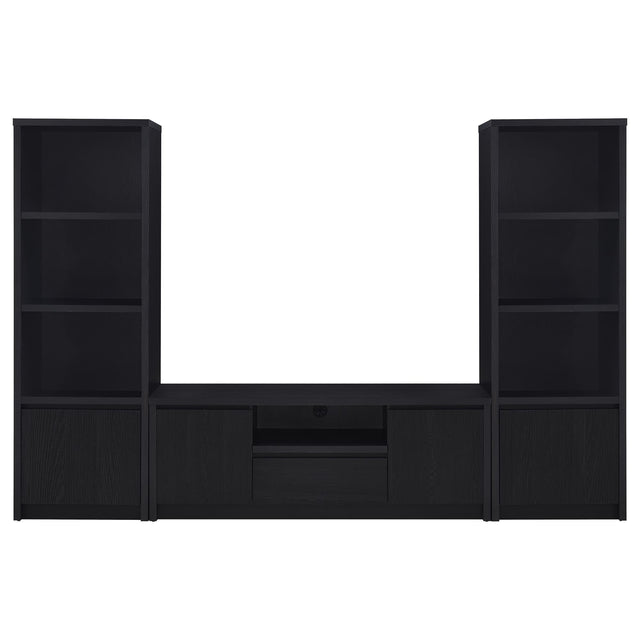 Winfield 3-piece Entertainment Center 60-inch TV Stand Black