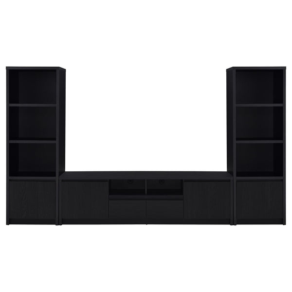 Winfield 3-piece Entertainment Center 78-inch TV Stand Black
