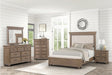 Nashville Light Brown Upholstered Tufted Panel Bedroom Set