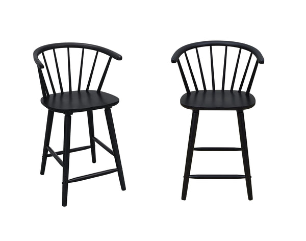 Janna Black Counter Height Barstool