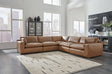 Emilia Caramel 5-Piece Sectional [ETA: 07/22] - Ella Furniture