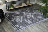 Arloman Black/cream/gray 5' X 7' Rug - Ella Furniture