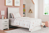 Stelsie White Twin Panel Bed - Ella Furniture