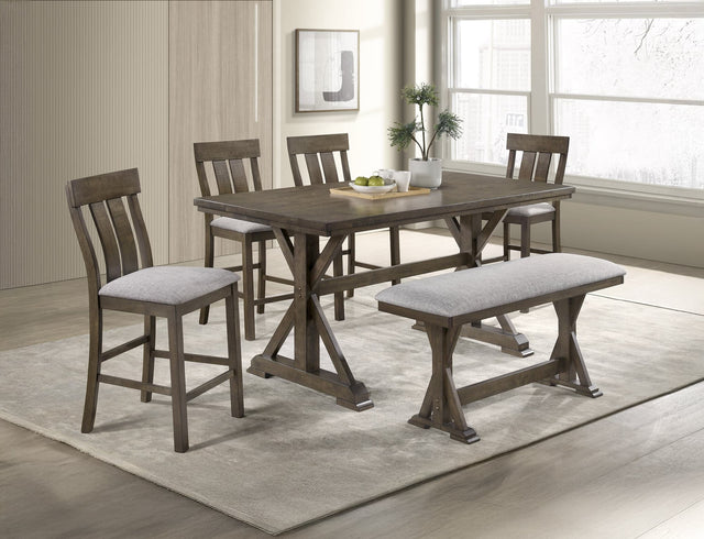 Lloyd Gray Rectangular Counter Height Set