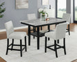 Marbel Light Gray Faux Marble Counter Height Set