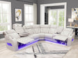 Barcelona Sand Power Reclining Sectional w Power Headrests