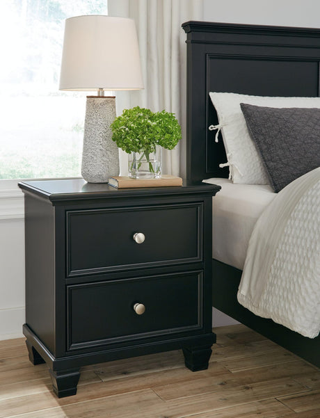 Lanolee Black Nightstand - Ella Furniture