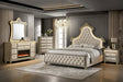 Majesty Beige Upholstered Tufted LED Panel Bedroom Set