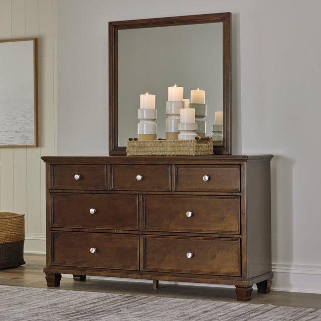 Danabrin Brown Dresser And Mirror - Ella Furniture