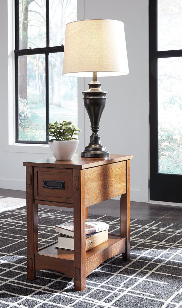 Breegin Brown Chairside End Table - Ella Furniture